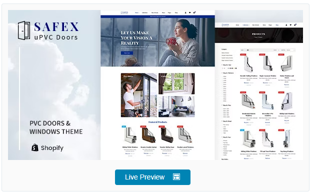 Safex - Hardware Shop, UPVC Furniture Shopify Theme