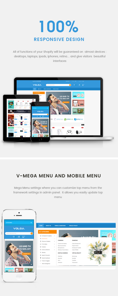 Volga - MegaShop Responsive Shopify Theme - Technology, Electronics, Digital, Food, Furniture