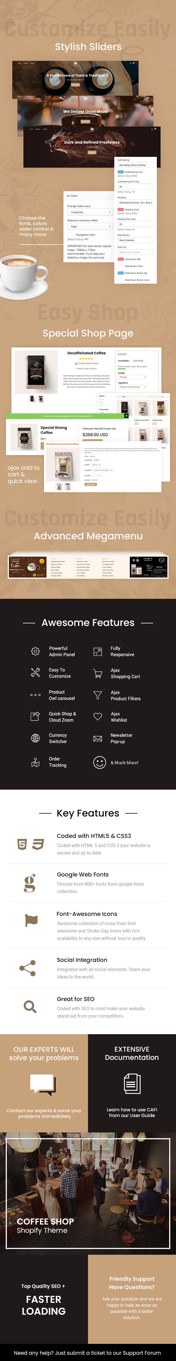 Cafi - Coffee Shop & Cafés Responsive Shopify