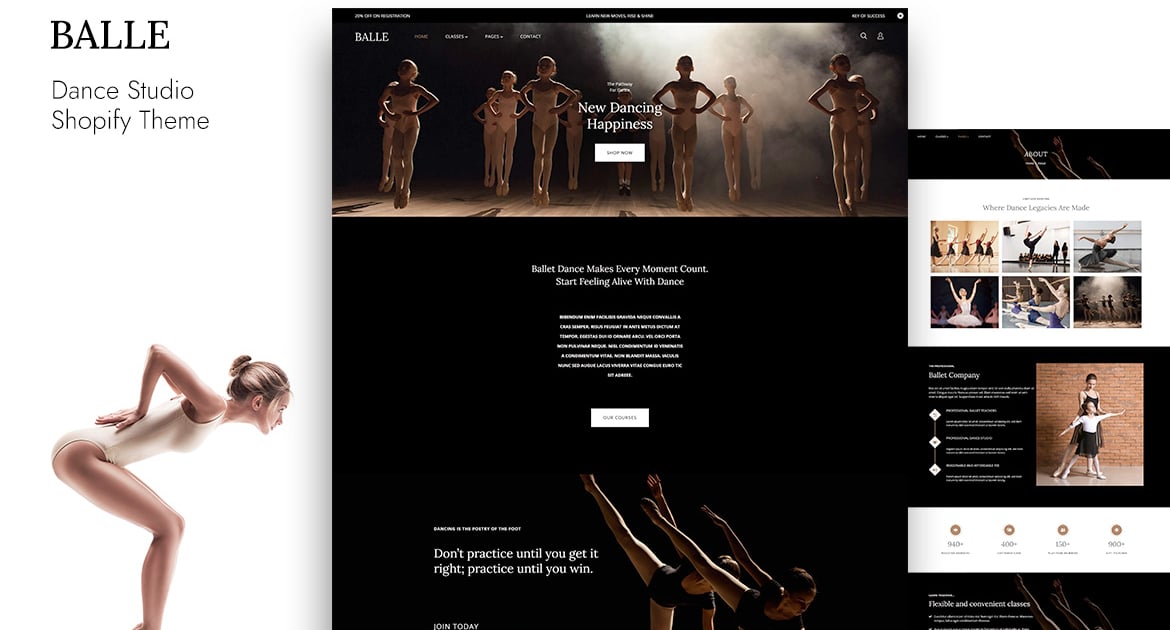 Balle - Course & Dance Studio Shopify Theme