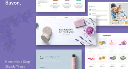 Savon - Handmade Soap, Cosmetics Beauty Shopify Theme