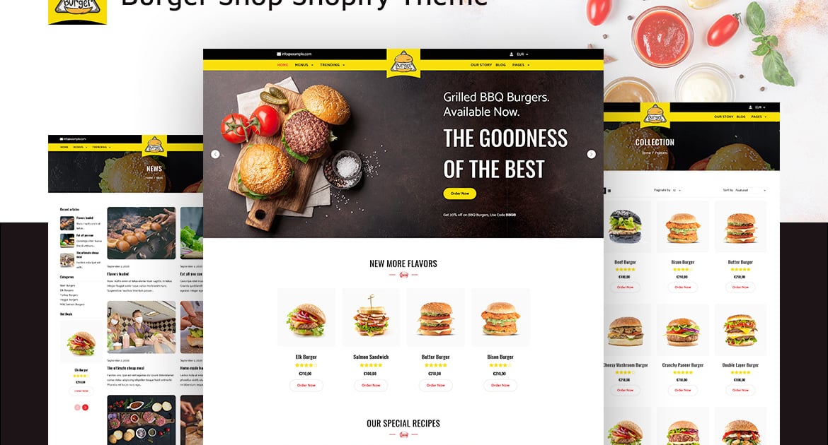 Burgs - Food Delivery eCommerce Shopify Theme