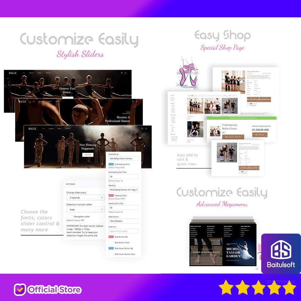 Balle - Course & Dance Studio Shopify Theme