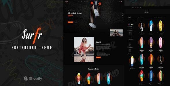 Surfr - Skateboard Single Product Shopify Theme